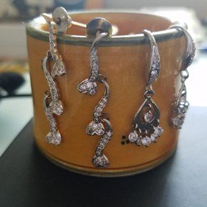 Earrings 2 Sets Gold Vermeil and CZ (not used)